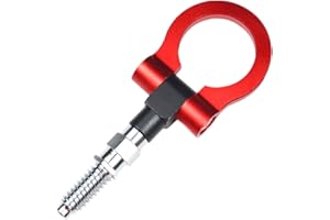 JNNJ Gancio di traino per rimorchio da corsa, in alluminio, rosso, stile sportivo, facile installazione