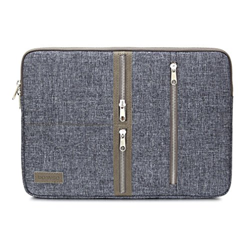 DOMISO 14 Zoll Einfachen Stil Laptoptaschen Business Laptop Notebook Hülle Sleeve Laptoptasche Sleeve Hülle Schutztasche , Schwarz Grau