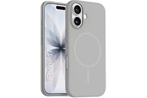 iPhone 17 Silicone Magsafe Case | Shock Proof Design & Camera Protection | Premium Rubberised Apple iPhone 17 Cover (Microfiber Lining) | Magnetic Liquid Silicone - Gray