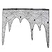 Produktbild Supplies Party - 60 20inch 1 Piece Black Lace Spiderweb Fireplace Mantle Scarf Cover Curtains Shades Halloween - Year Summer Mermaid Girl Monster Supplies Birthday Ballons Unicorn Cinderella