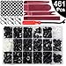 Produktbild Rupse 461 Befestigung Clips Set, Universal Nylon Türverkleidung klammern Stoßstangen Auto Retainer Clip mit Lösewerkzeug, Kabelbinder und Schwammig Kissen