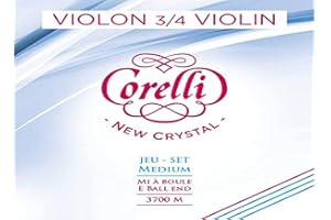 Corelli Corde per Violino Crystal 3/4 per violini con scala di 303mm Mi acciaio con pallino 3701M