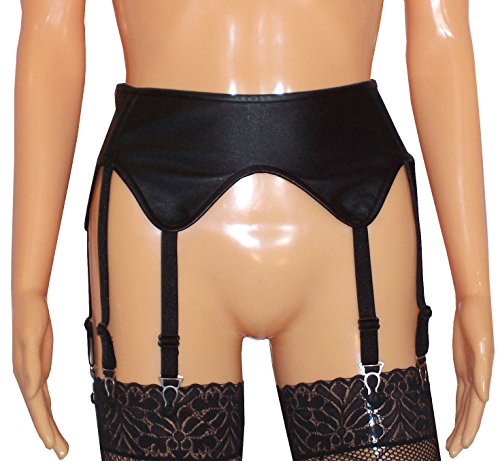 Preisvergleich Produktbild Ledapol 743 Leder-Dessous Leder Strapsgürtel Strapse, 44 schwarz