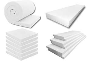 SAPPHIRE COLLECTION High Density White Foam Cut to any size For Use In Cushions, Sofa, Upholstery, Cushion, Mattress Topper Sheet, Beds, Seats, Campervans, Indoor/Outdoor DIY Projects (White, 79 x 16 x 1 inch)