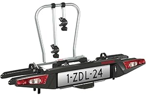 Yakima FOLDCLICK 2 Car bicycle holder Montaje de enganche trasero Negro, Metálico - Soporte de bicicleta (14,5 kg, 740 x 670 x 280 mm)