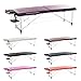 Produktbild h-root 2 Abschnitt Ultralight Aluminium tragbare Massageliege, Schlafcouch Sockel, Therapie Tatoo Salon Reiki Healing Schwedische Massage mit gratis Tragetasche (186cm x 60cm x 59-80cm, Lila)