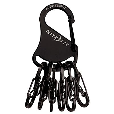 Nite-Ize KeyRack Key Rack, Black, w/Stainless Steel S-Biners