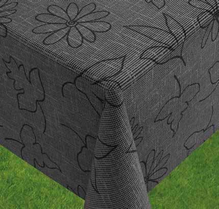 Gartentischdecke Miami, flower grey, 130 x 180 cm, rechteckig, 25891