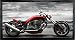 Produktbild Bild im Rahmen Plakat Modern Wand Künstlerisch Verschiedene Themen 50x100 cm: Grand Central Station - New York - Ballons Racing - Autos - Fahrräder - Berge - Strand - Windmühle - Wald - Pferde – Tiger – Landschaft Poster in einem Holzrahmen Collage (rotes Fahrrad, schwarzer Rahmen)