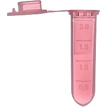 Lot 500 Tubes Microcentrifugeuse 2ml - Bouchon Clip - Polypropylène Autoclavable - Couleur Ambre