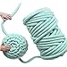 Produktbild FOONEE Vegan Chunky Yarn, 100% Non-Mulesed Woven Chunky Garn Big Chunky Yarn Massives Garn Extreme Arm Knitting Giant Chunky Knit Decken Wirft Grau White