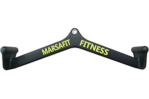 MARSAFIT Home Gym Fitness Canottaggio T-bar V-bar Puleggia Cable Machine allegati, Bicipiti Curl Tricep Lat pulldown Bar Back Strength Training Handle Grips Lat Pull Down Bar Press Down Esercizi