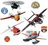 9 tlg. Set _ XL Wandtattoo / Sticker – “ Disney Planes / Flugzeuge Dusty “ – Wandsticker – Aufkleber für Kinderzimmer – selbstklebend + wiederverwendbar – Cars / Jungen – Kinder – Flugzeug – Helikopter – Kinder – Wandaufkleber – Postersticker – Deko – Poster – Tattoo - 3