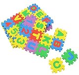 ODN Puzzlematte 36 Matten Puzzleteppich kreativ Kinder Spielmatte Spielteppich Schaumstoffmatte rutschfest Lernteppich schadstofffrei Spielfläche Lerneffekt ABC Puzzle Moosgummi