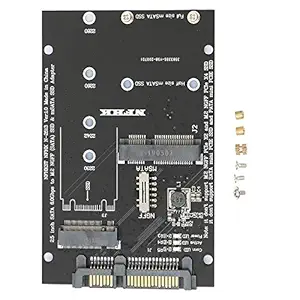 Buyyart M.2 NGFF MSATA SSD to SATA 3.0 Adapter 2 in 1 Converter Card for PC Laptop