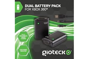 Gioteck - Dual Battery Pack + Cable Play & Charge (Xbox 360)