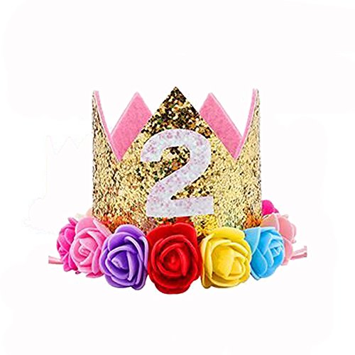 ipalmay - Cinta de pelo - para niña 2st Gold Crown S