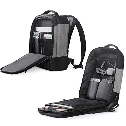 JSVER Business Laptop Rucksack 15 6 Zoll mit USB-Ladekabel  Wasserabweisende