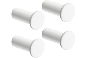 SAYAYO haczyki na płaszcze, haczyki na reczniki do lazienki, montowane na ścianie, 4 szt, biały, haczyki ścienne ze stali nierdzewnej, do kuchni, łazienki, biura, szafy, EGOY001Y-W-4P