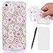 Produktbild Lotuslnn Hülle Apple iPhone SE / 5 / 5S silikon avec Une fleur conception - Schutzhülle Etui en rose Transparent