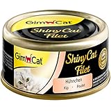 GimCat ShinyCat Filet Hühnchen, 24 Dosen (24 x 70 g)