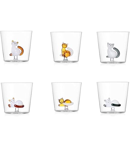 Ichendorf Milano 09352.007Ar Set met 6 glazen waterglazen van glas, 30 cl, gesorteerd collectie Decò Harlekijn