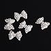3d nail art 5Pcs 3D Silver Alloy Rhinestones Bow Tie Nail Art Slices Glitters from Y2B