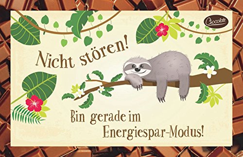 Nicht stören! Bin gerade im Energiespar-Modus!: Schokokarte