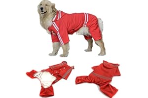 BESER LEE Chubasquero impermeable para mascotas con gorra – Pet Dog Puppy impermeable impermeable para medio para perros grandes – Rain Slicker, Rain Poncho para Schnauzer, Samoyed, Akita, Golden Retriever
