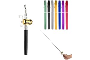 Pocket Size Fishing Rod, Portable Collapsible Micro Pen Fishing Rod Reel Combo Set, 2023 New Premium Telescopic Collapsible Pocket Fishing Rod, for Outdoor Fishing,qzjijosen