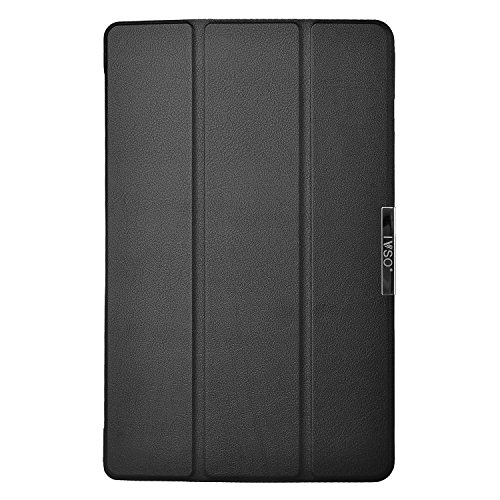 Acer Iconia Tab 10 A3-A40 hülle, IVSO® Ultra Schlank Superleicht Ständer Slim Leder zubehör Schutzhülle für Acer Iconia Tab 10 A3-A40 Tablet-PC perfekt geeignet, Smart Cover-Schwarz - 4