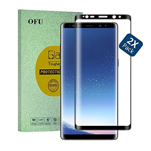 OFU   Sumsung Galaxy Note 8 cristal templado Protector de pantalla Cristal templado para Sumsung Galaxy Note 8  Pantalla completa  Calidad HD  Grosor 0 3mm  Bordes redondeados 2 5D  alta resistencia a golpes 9H  Sumsung Galaxy Note 8 Vidrio Templado Tempered glass Protector de Pantalla Dorado -2 Piece