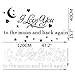 I love You to Moon Wall Sticker Decal Removable Nursery Kids Room Art Decor By FamilyMall