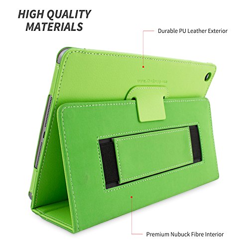 iPad Air Hülle & Neues iPad (2017) 9.7 Zoll Hülle (Grün), Snugg™ – Smart Case mit lebenslanger Garantie + Sleep / Wake Funktion für iPad Air (2013) und iPad (2017) - 4