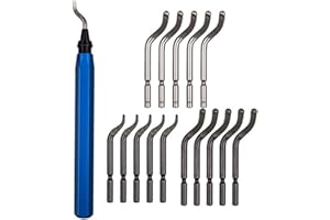 95sCloud Entgrater Werkzeug, Handentgratwerkzeug Entgratungsschneider Handentgrater mit 15 Stück Ersatzklingen, 360 ° Rotierender Klinge Schneidwerkzeug für Stahl, Kupfer, Aluminium und Kunststoff