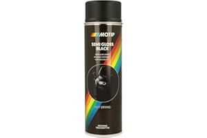 Peinture Motip - Bombe Aérosol Spray de Peinture Toutes Surfaces - Noir - Satiné - 500 ml - Ref. 04001