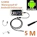 Produktbild 2.0 Megapixel CMOS HD USB Endoskop Kamera,Electro-weideworld 6 Einstellbare LED Wasserdichtes Endoskop Inspektions kamera Rohr Boroskop für Android Samartphone mit OTG und UVC-Funktion - 5M Kabel
