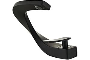SHUNLI Robinet Salle de Bain Noir, Mitigeur de Lavabo au Design Elégant, Robinetterie Monotrou, Laiton