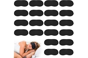 DASYUSUO 30 pcs Antifaz para Dormir Máscara para Dormir Ajustable Una Vez Antifaz para Dormir Antifaz de Viaje para Dormir (Negro)