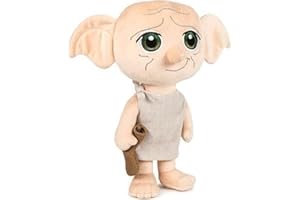 Play by Play Harry Potter - Dobby Character Plush Toy - 30cm/11'81" - Super Soft Quality, Noir