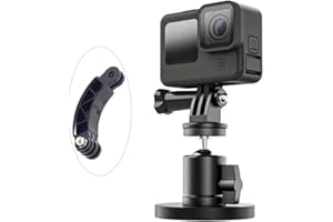 SRIKEKL Magnetic Camera Mount,with Rotation Ball Head Super Strong Magnet,Attaches to Steel or Other Magnetic Surfaces,for GoPro Hero 12/11, AKASO,and Most Action Cameras