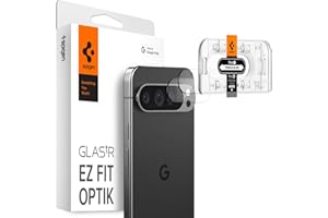 Spigen Glas.tR EZ Fit Optik Kameraschutz kompatibel mit Google Pixel 9 Pro XL, 2 Stück, Kristallklar, Anti-Kratzer, 9H Härte Schutzfolie