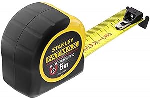 STANLEY FATMAX STANLEY Fmht0-33864 mètre Ruban magnétique 5m Gamme FATMAX - Ruban Large - Revêtement Blade Armor Thermoplastique et mylar Anti Abrasion et Anticorrosion - Position Zéro Réel - Boiter Bi matière