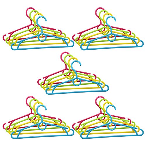 COM-FOUR® 20x Kleiderbügel für Kinder in verschiedenen Farben, ca. 32 cm breit (20 Stück - Kinder)