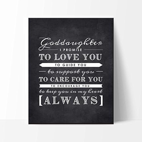 Goddaughter Nursery Art Print, Perfect Christening/Baptism Gift for Goddaughter from Godparents