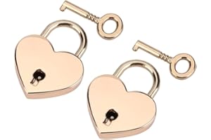 SEAFRONT 2 zestawy małej metalowej kłódki w kształcie serca mini złota kłódka z kluczem do bagażu pamiętnika książki pudełko na biżuterię