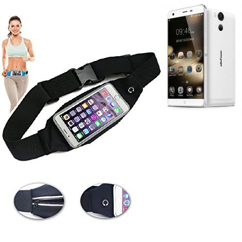 Preisvergleich Produktbild Gürteltasche Umhängetasche Bauchtasche für Ulefone Power, schwarz. Sport Running Jogging Fitness Laufen Exercise Schutzhülle - K-S-Trade (TM)