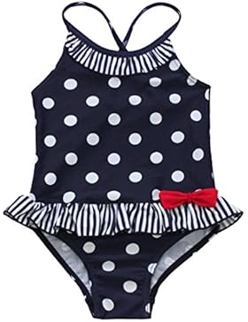YiZYiF Mädchen Badeanzug Einteiler Polka Dots Schwimmanzug Bademode Bikini Badekleidung 92 98 104 110 116 122...