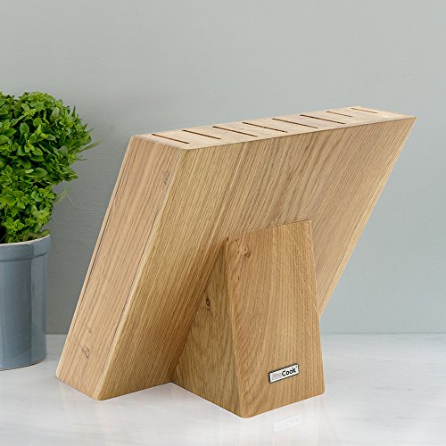 ProCook Messerblock aus Akazienholz, für bis zu 8 Messer, unbestückt, mit ProCook Markenlogo - 2