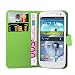 Produktbild Samsung Galaxy S3 MINI Hülle in GRÜN von Cadorabo - Handyhülle mit Kartenfach und Standfunktion für Galaxy S3 MINI Case Cover Schutzhülle Etui Tasche Book Klapp Style in MINZ GRÜN
